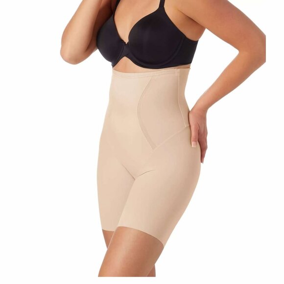 NWT Maidenform‎ High Waist Thigh Slimmer Cool Comfort Anti-Static Shapewear Firm - Picture 1 of 8